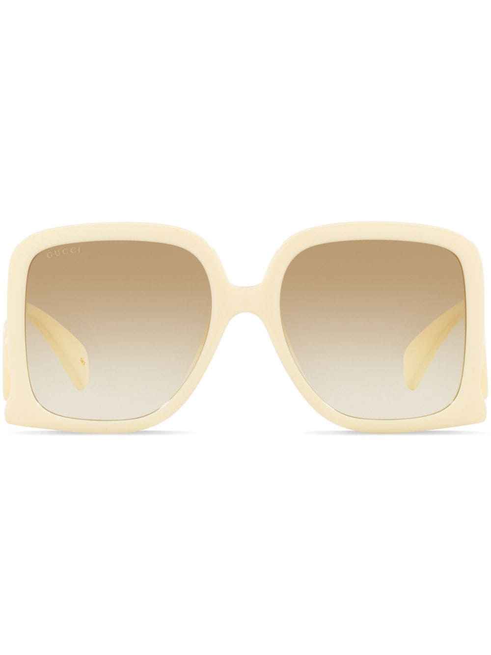 Gucci Interlocking-g Oversize-frame Sunglasses In Nude