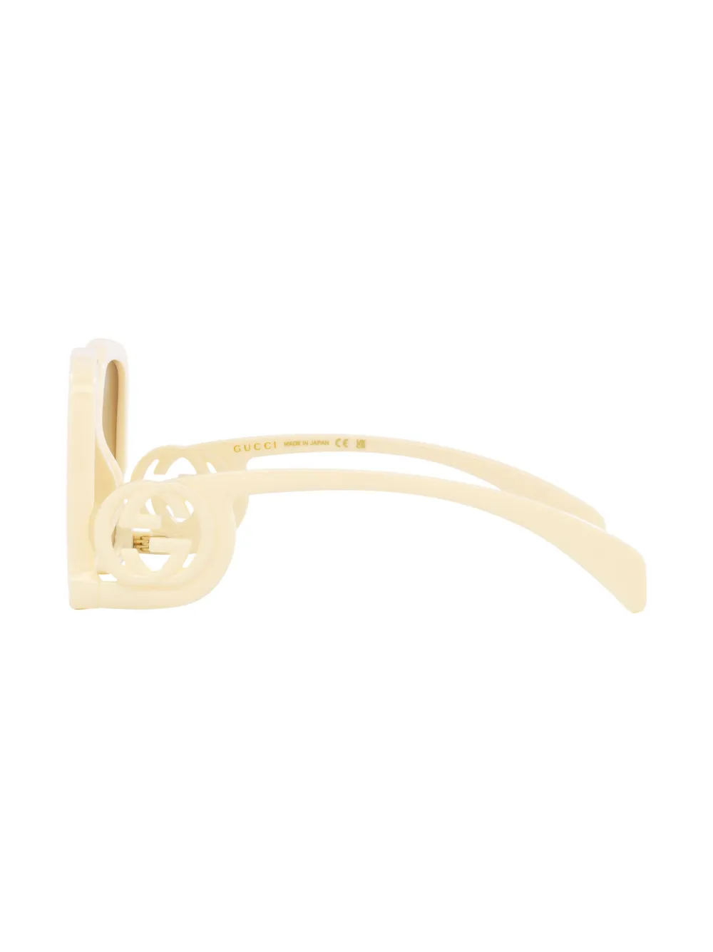 Gucci Interlocking-g Oversize-frame Sunglasses In Nude