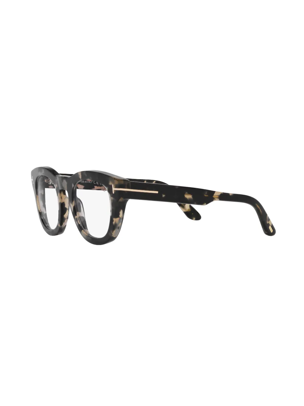 Tom Ford Tortoiseshell Square-frame Glasses In Schwarz