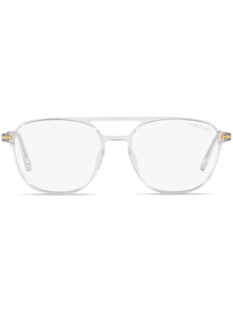TOM FORD Eyewear transparent pilot-frame glasses