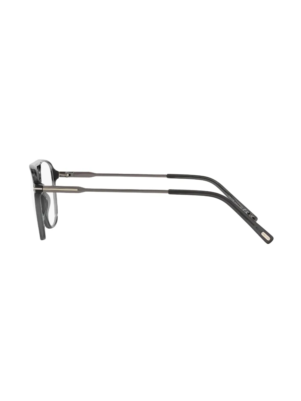 Tom Ford Logo-plaque Aviator-frame Glasses In Grau