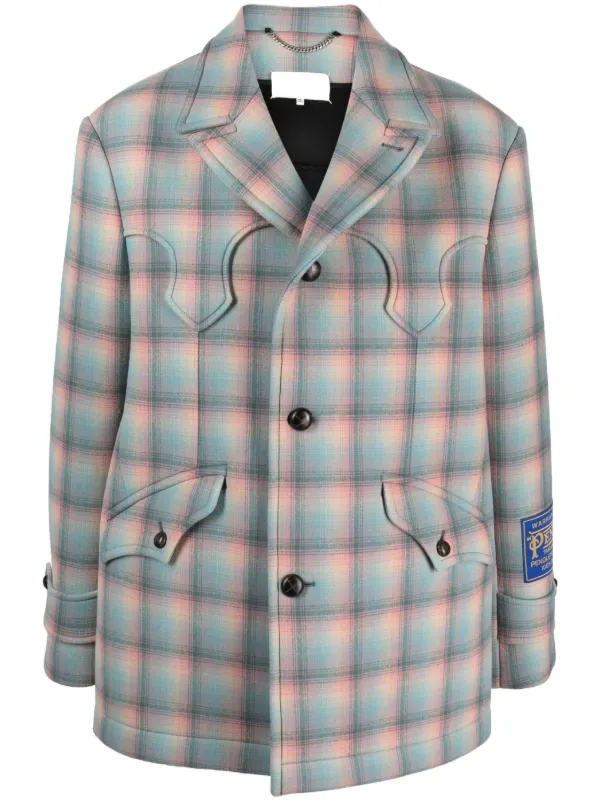 Maison Margiela Pendleton Wool Coat - Farfetch