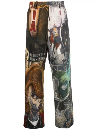 Charles Jeffrey Loverboy グラフィックパンツ Charles Jeffrey Loverboy グラフィック ストレートパンツ