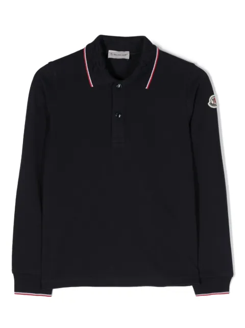 Moncler Enfant logo-patch polo shirt 