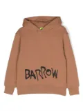 Barrow kids logo-print cotton hoodie - Brown