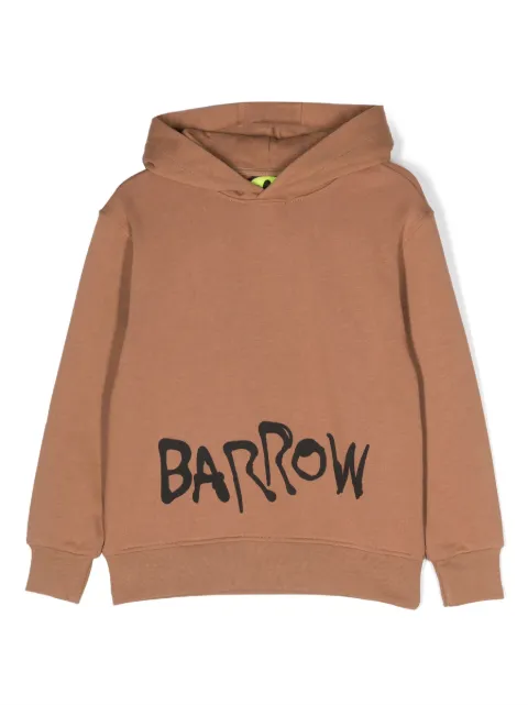 Barrow kids logo-print cotton hoodie
