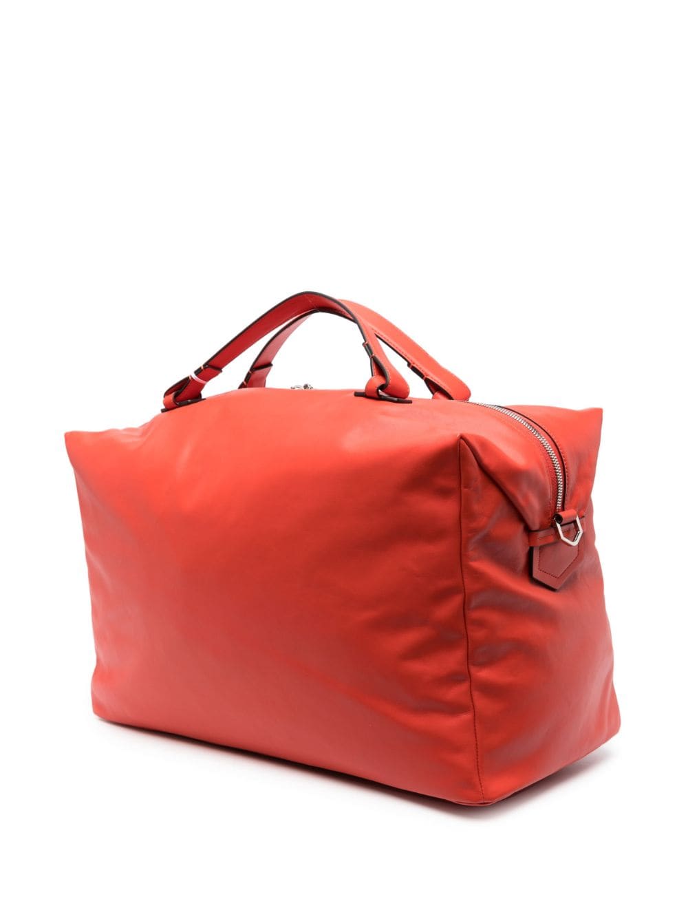 Lancel logo-print leather luggage bag - Rood