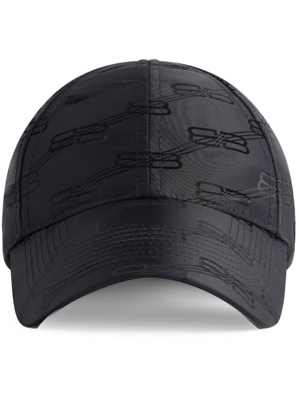 Shop Balenciaga Bb Monogram-jacquard Baseball Cap In Black