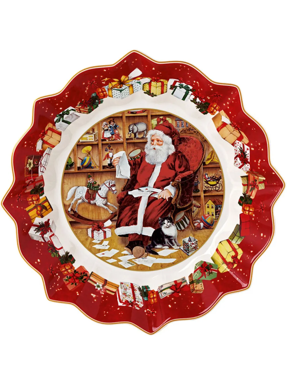 Villeroy & Boch santa claus-print porcelain plate | Multicolour | Image 1