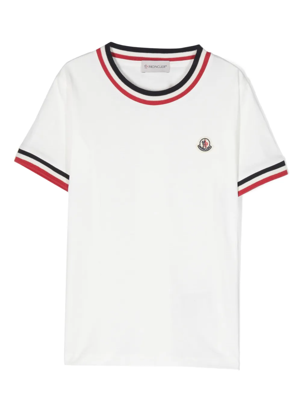 Moncler Enfant Poloshirt met logopatch Wit