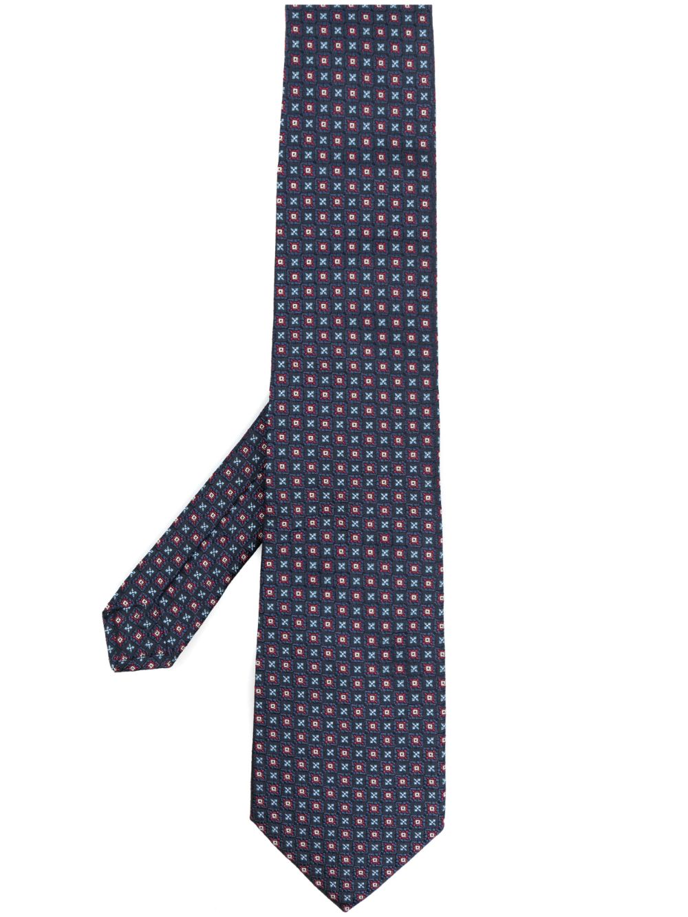 geometric-pattern regimental tie