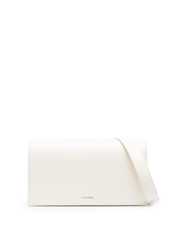 Jil Sander レザーショルダーバッグ | ニュートラル | FARFETCH JP