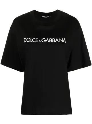 Dolce & Gabbana logo-print Cotton T-shirt | Black | FARFETCH RO
