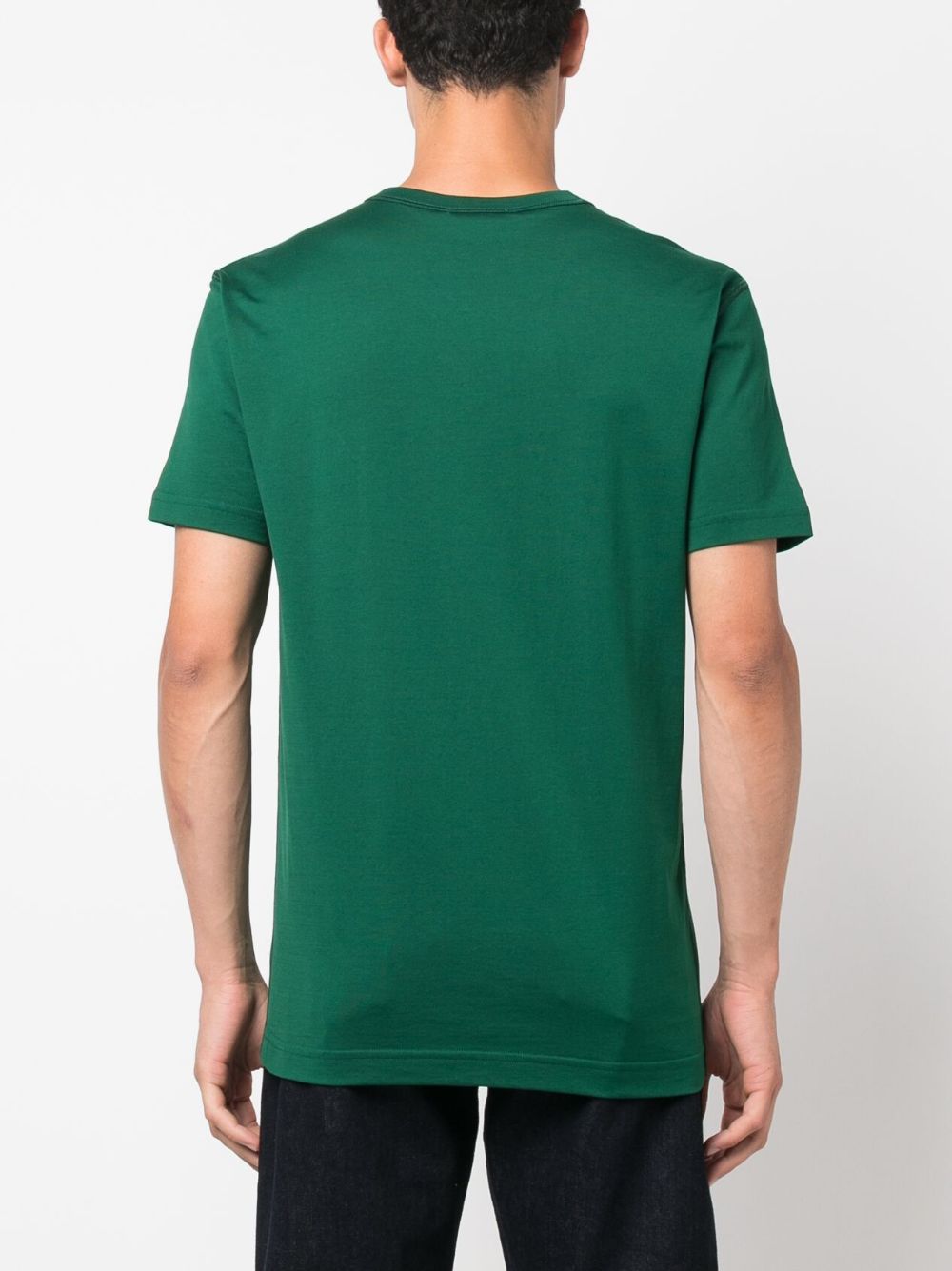 Shop Dolce & Gabbana Logo-patch Cotton T-shirt In Green