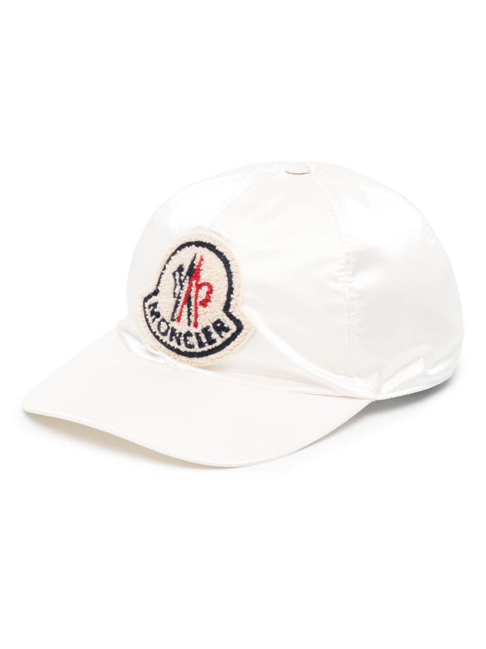 Shop Moncler Logo-patch Panelled Baseball Cap In White
