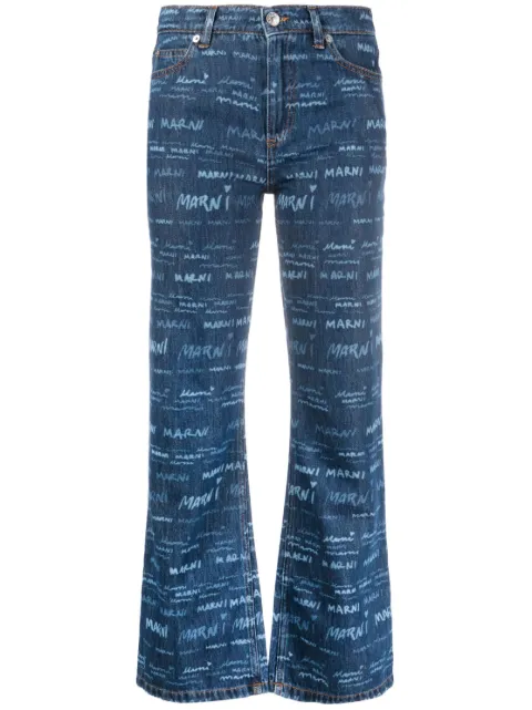 Marni Mega Marni-print straight-leg jeans