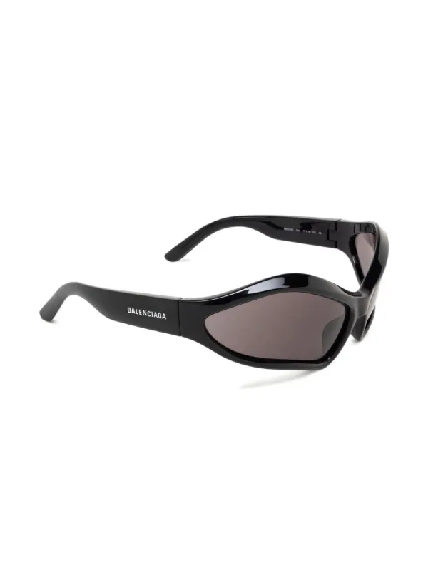 Balenciaga Eyewear Fennec Oval Sunglasses | Black | FARFETCH
