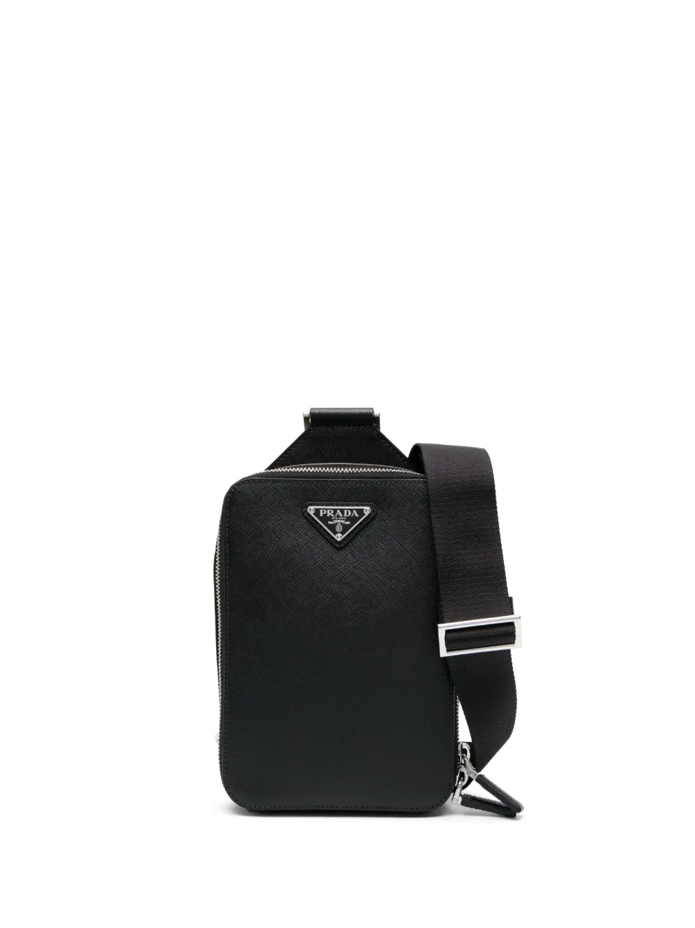 Prada trianglelogo Leather Messenger Bag Farfetch