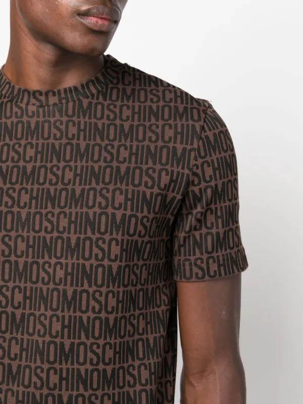 Moschino monogram-pattern crew-neck T-shirt - Farfetch