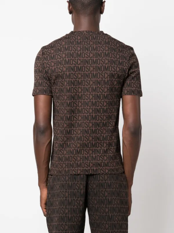 Moschino monogram-pattern crew-neck T-shirt - Farfetch