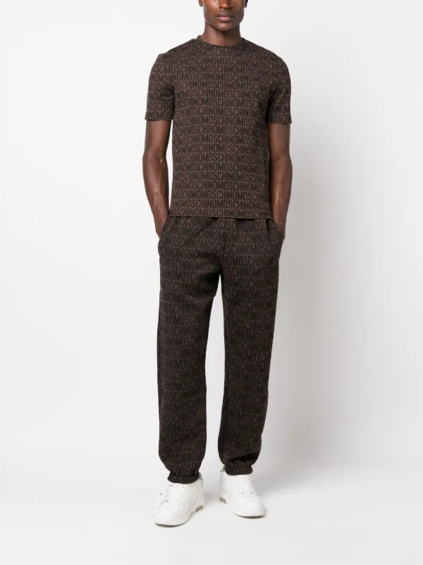 Moschino monogram-pattern crew-neck T-shirt - Farfetch