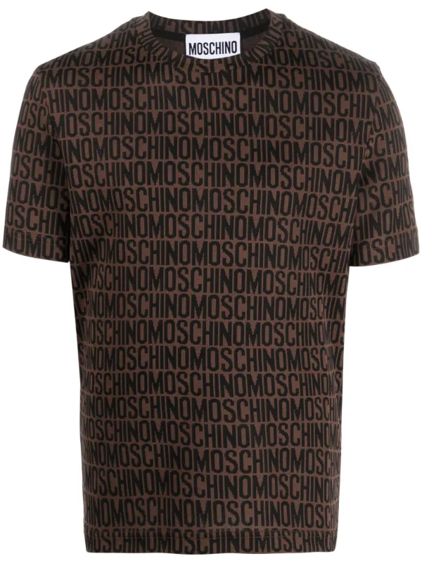 Moschino monogram-pattern crew-neck T-shirt - Farfetch