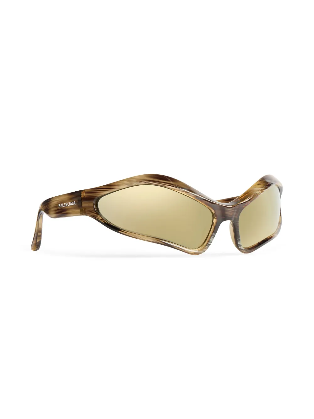 Balenciaga Eyewear Zonnebril met geometrisch montuur Bruin