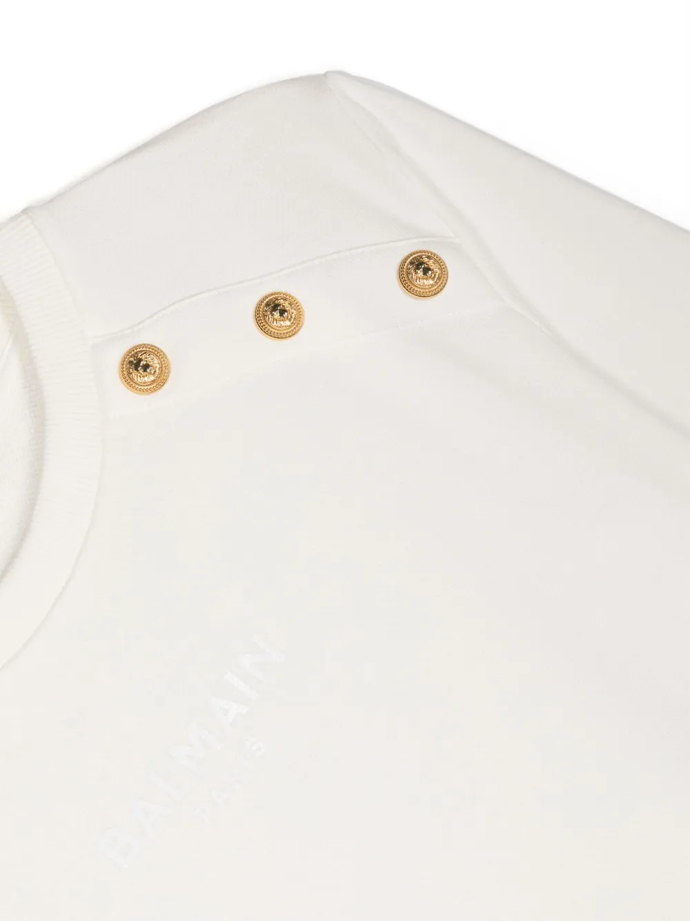 Balmain Kids Sweater met logoprint Wit