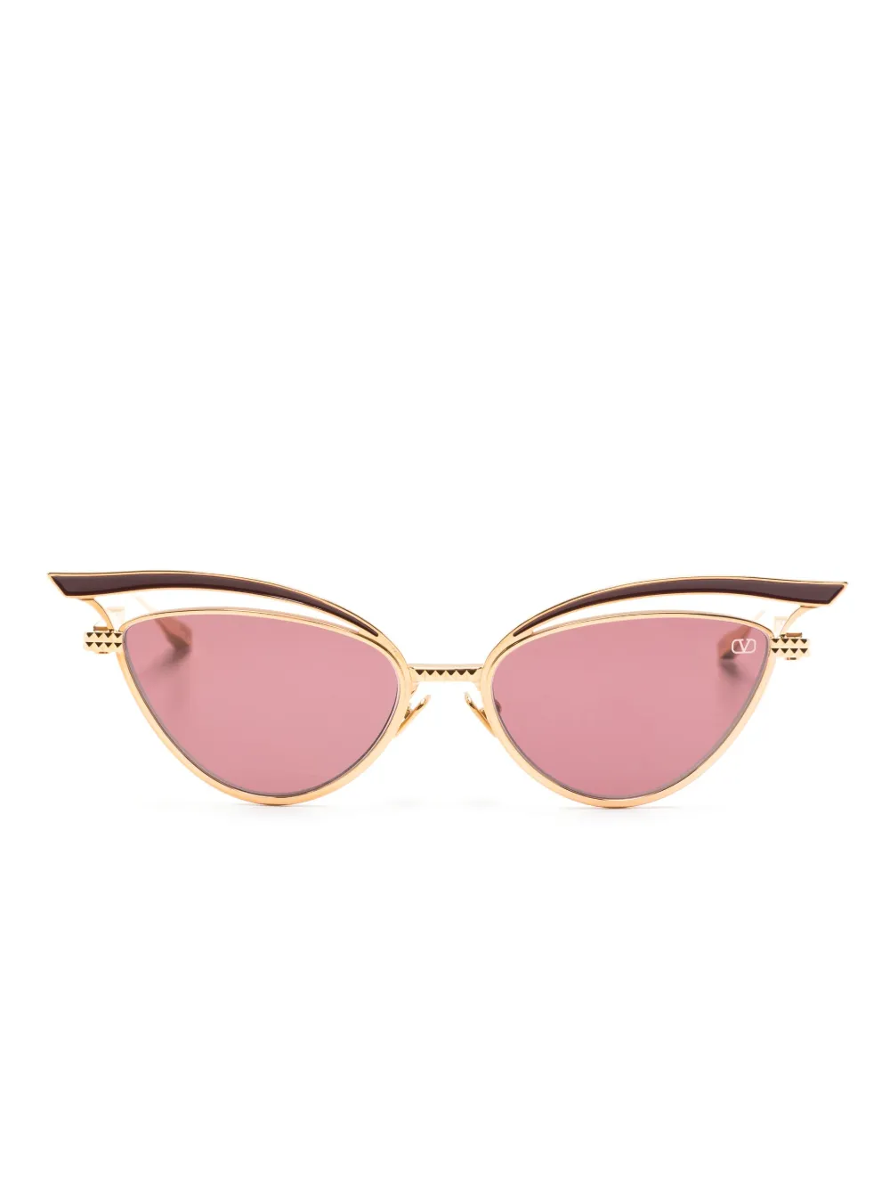 VALENTINO GARAVANI EYEWEAR V-Glassliner cat-eye sunglasses | Gold | Image 1