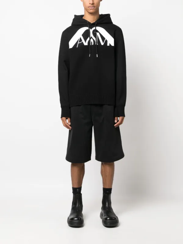 スウェット・トレーナー ALEXANDER MCQUEEN Logo Embroidered Hoodie Black Alexander McQueen logo-embroidered Hoodie | Black | FARFETCH