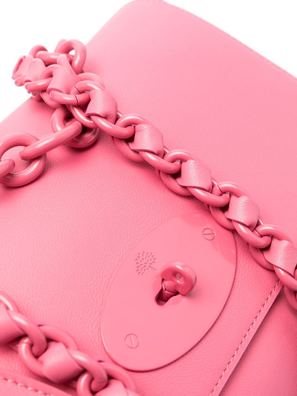 Shop Mulberry Medium Lily Chain-strap Leather Bag In Pink