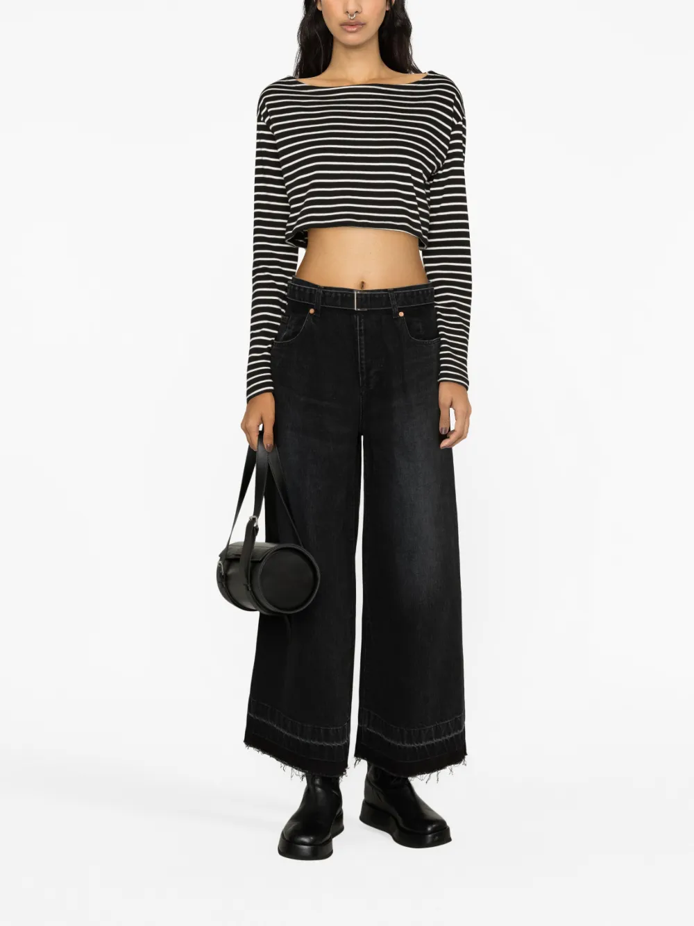 sacai Flared jeans - Zwart