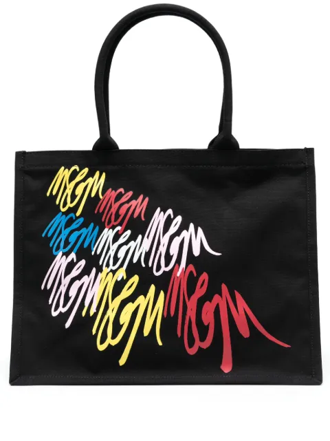 MSGM logo-print shoulder bag