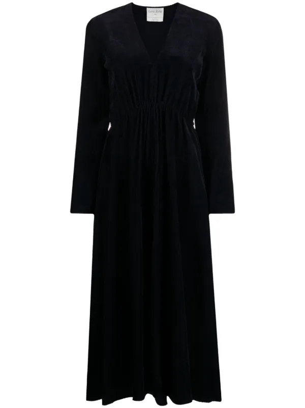 fitted lace wedding dress Corduroy Half Button Collared Long Sleeve Mini Dress Oatmeal / XL / 100%Polyester main image 1