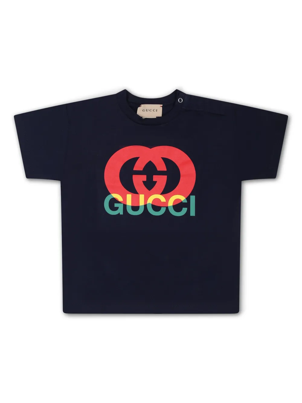 Gucci Kids Interlocking G Cotton T-shirt | Blue | FARFETCH GE