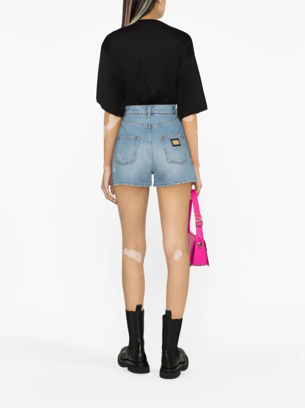 パンツ Dolce & Gabbana Garment-Dyed High Waist Denim Shorts Dolce & Gabbana Garment-Dyed High Waist Denim | THE LIST