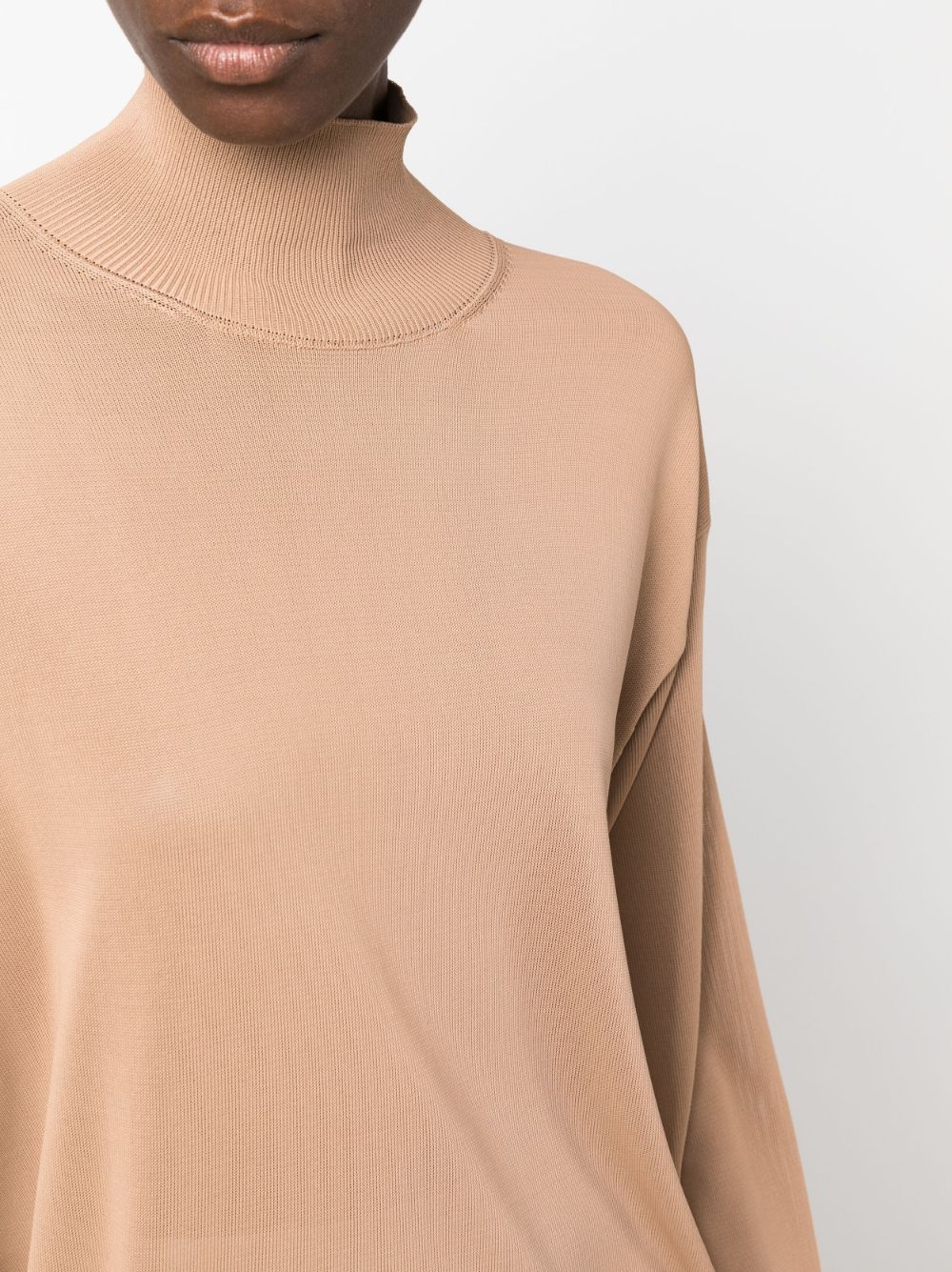 Shop Khaite The Paco Knitted Crepe Jumper In Neutrals