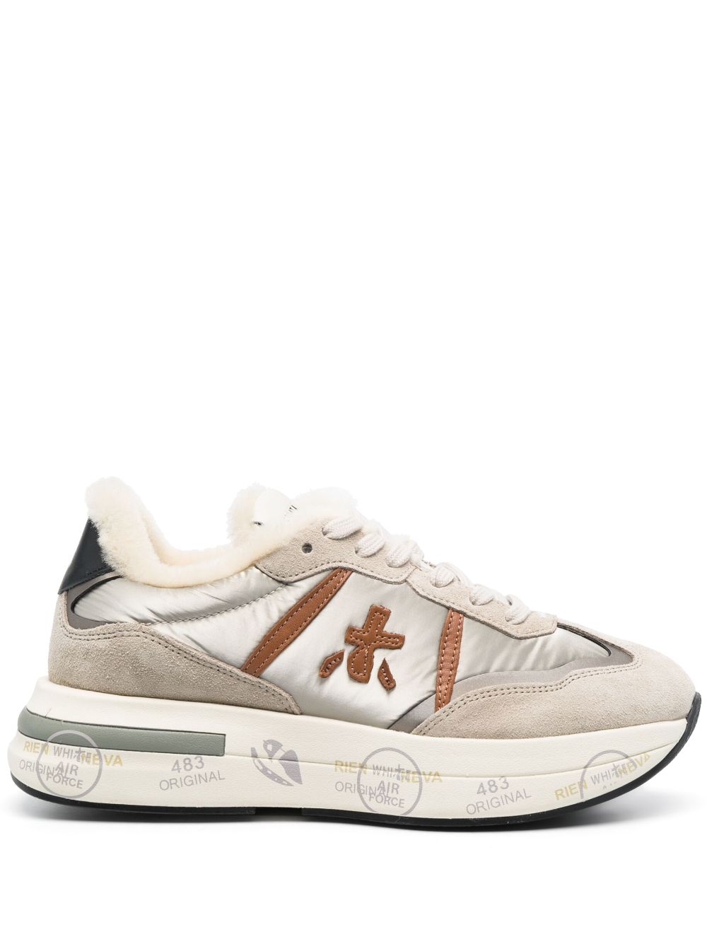 Shop Premiata Cassie 6569 Low-top Sneakers In Neutrals