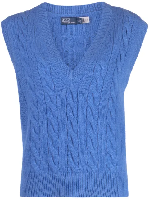 Polo Ralph Lauren débardeur en maille torsadée à col v