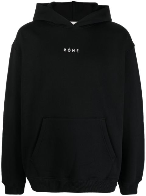 Róhe logo-print long-sleeved hoodie