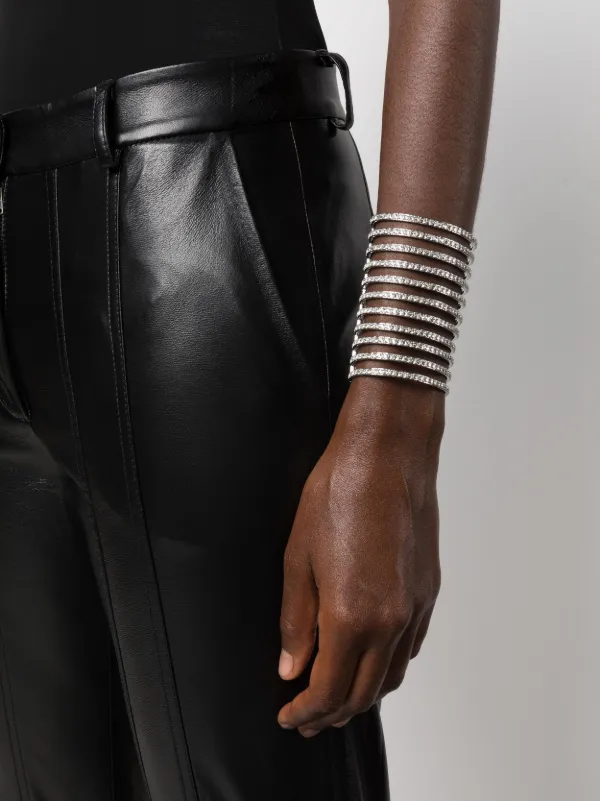 Amina Muaddi Vittoria crystal-embellished Cuff Bracelet