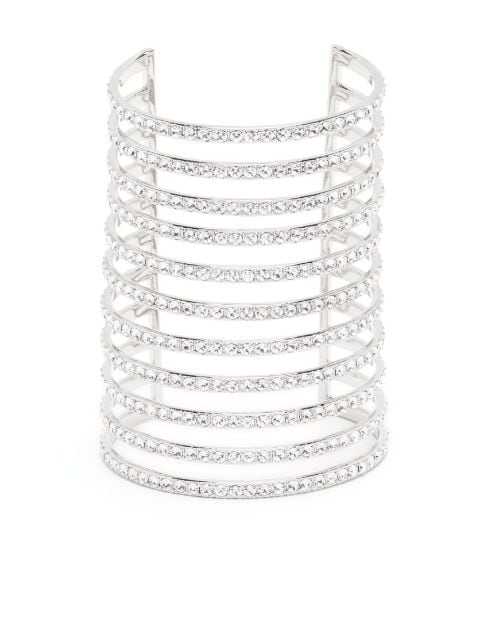 Amina Muaddi Vittoria crystal-embellished cuff bracelet 