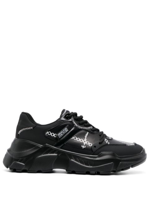 Versace Jeans Couture chain-link print leather sneakers Men