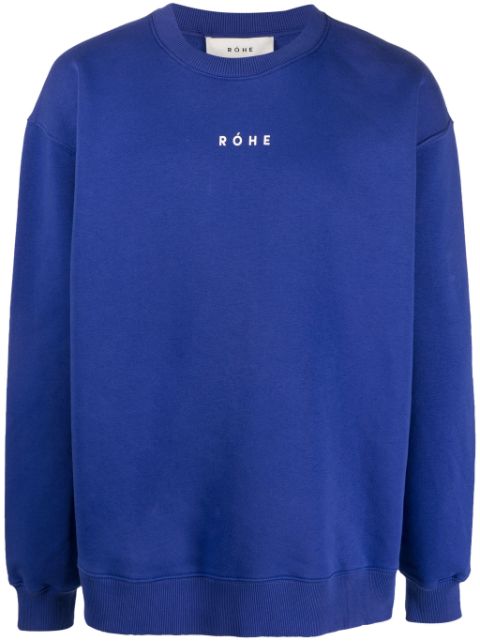 Róhe langærmet sweatshirt med logotryk