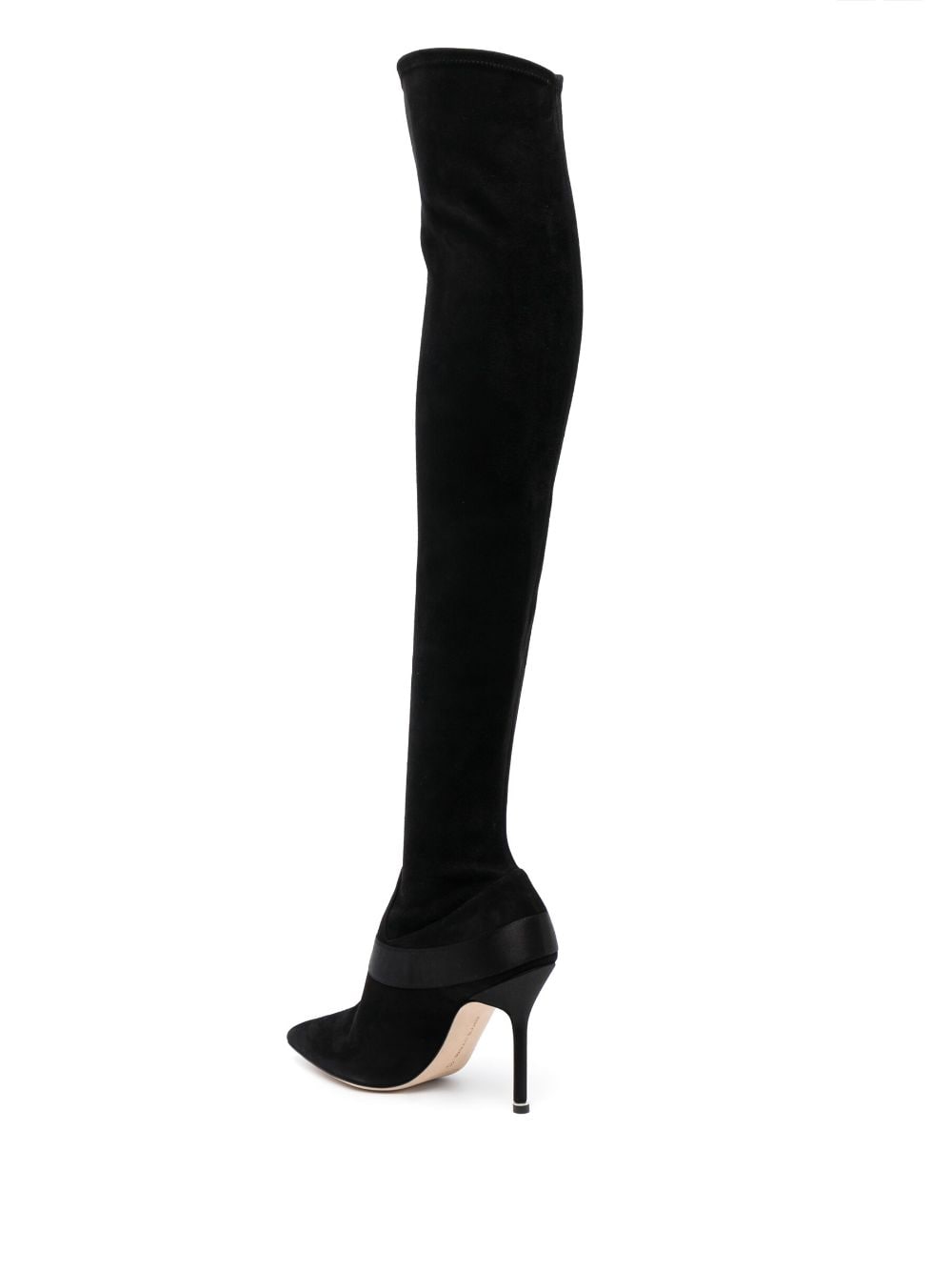 Shop Manolo Blahnik Stivali 110mm Knee-high Boots In Black