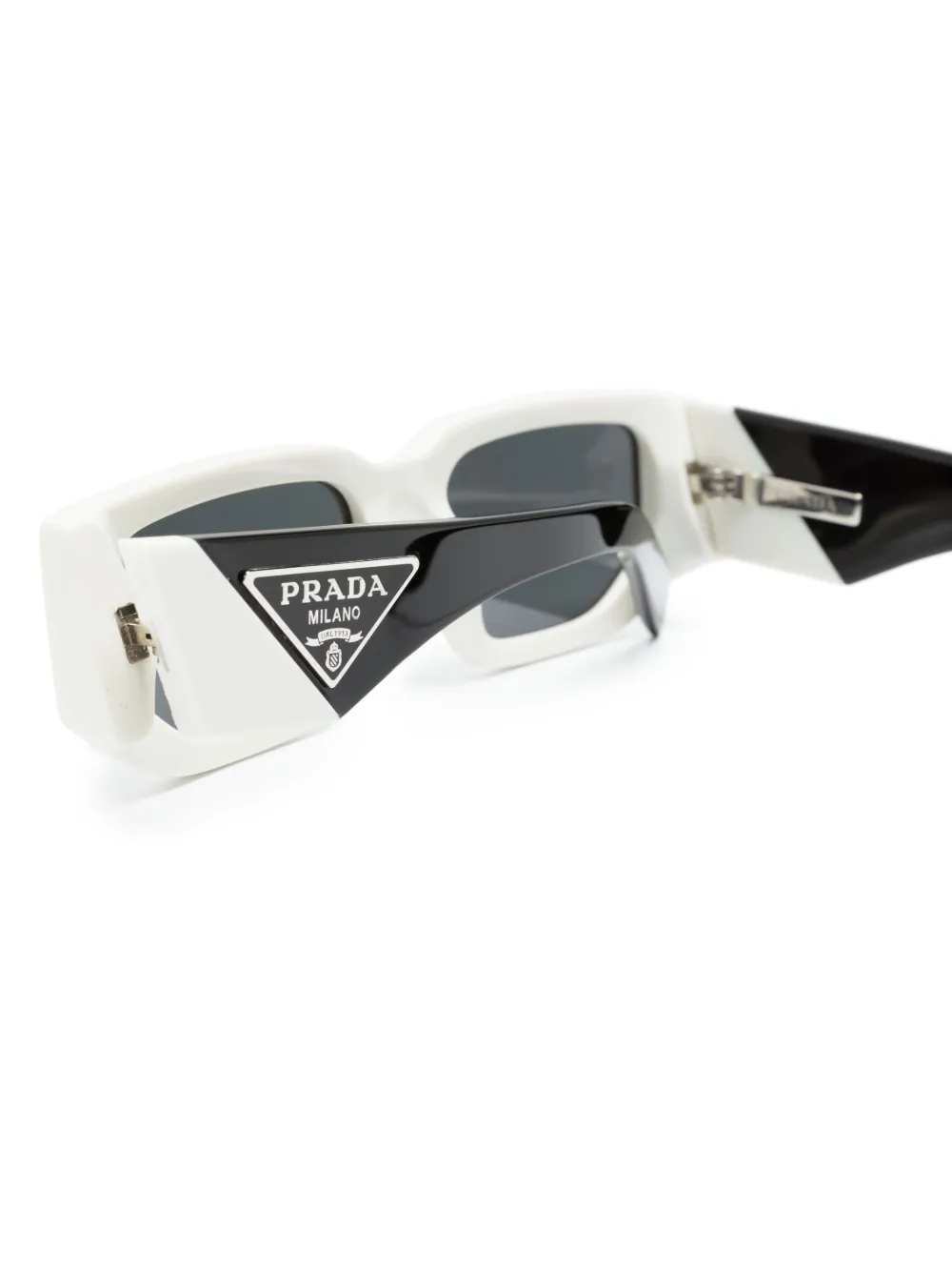 Prada Rectangle-frame Sunglasses In Weiss