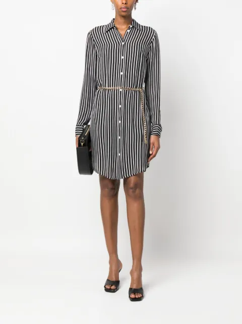 Michael Michael Kors stripe-print belted-waist shirtdress MF381RZAR3 - 1
