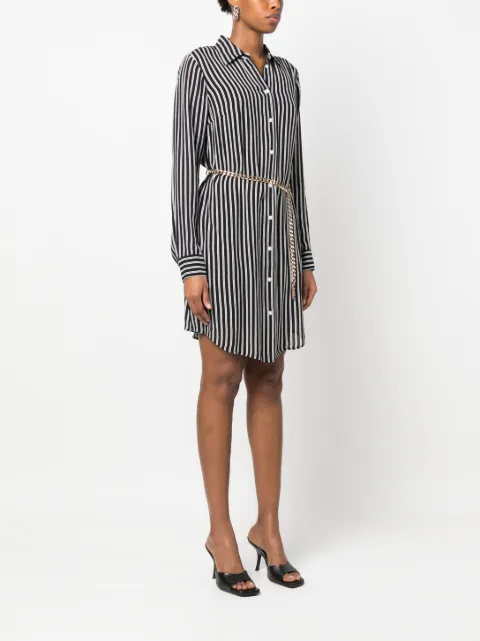 Michael Michael Kors stripe-print belted-waist shirtdress MF381RZAR3 - 2