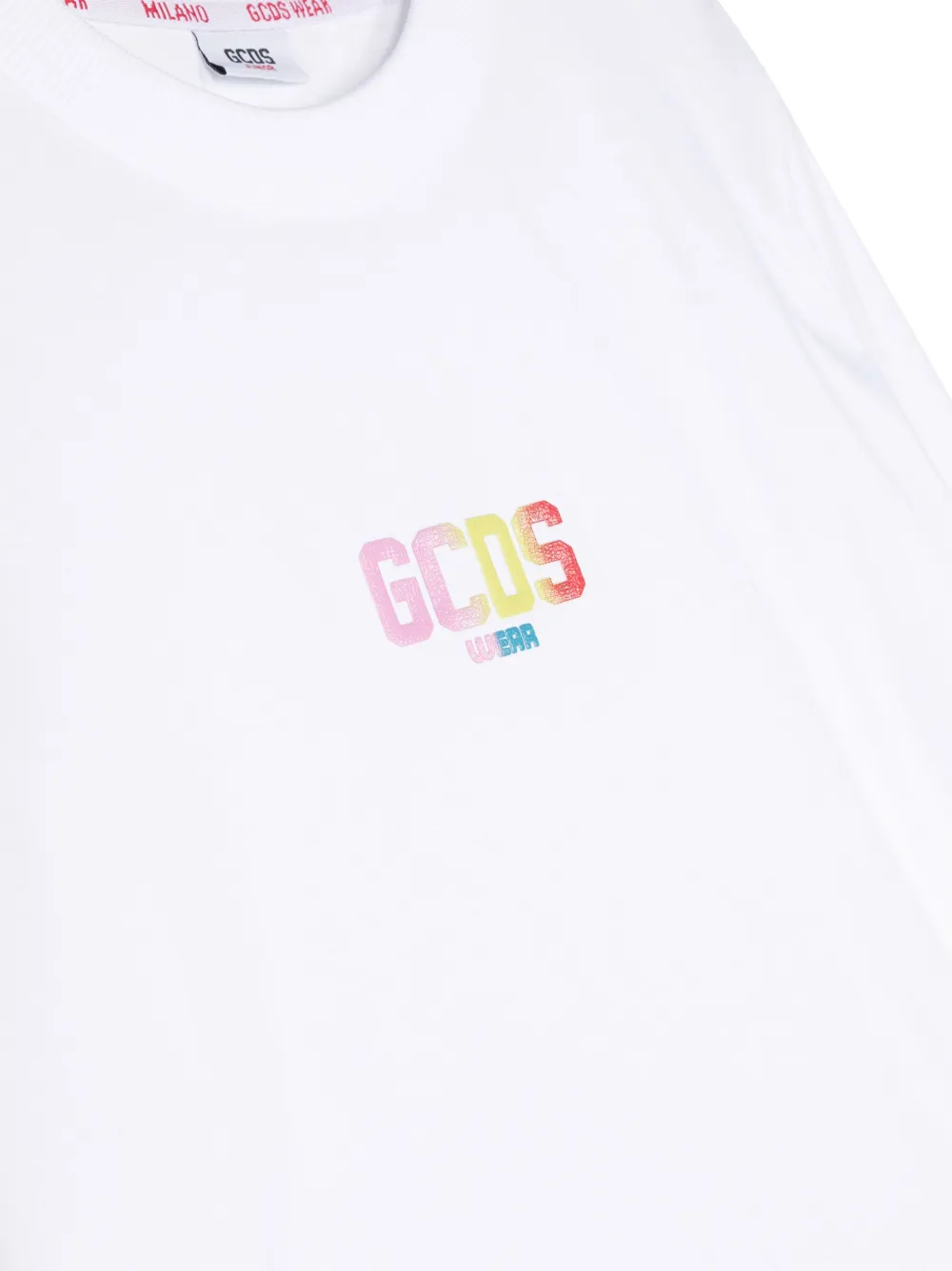 Shop Gcds Logo-print Cotton T-shirt In White