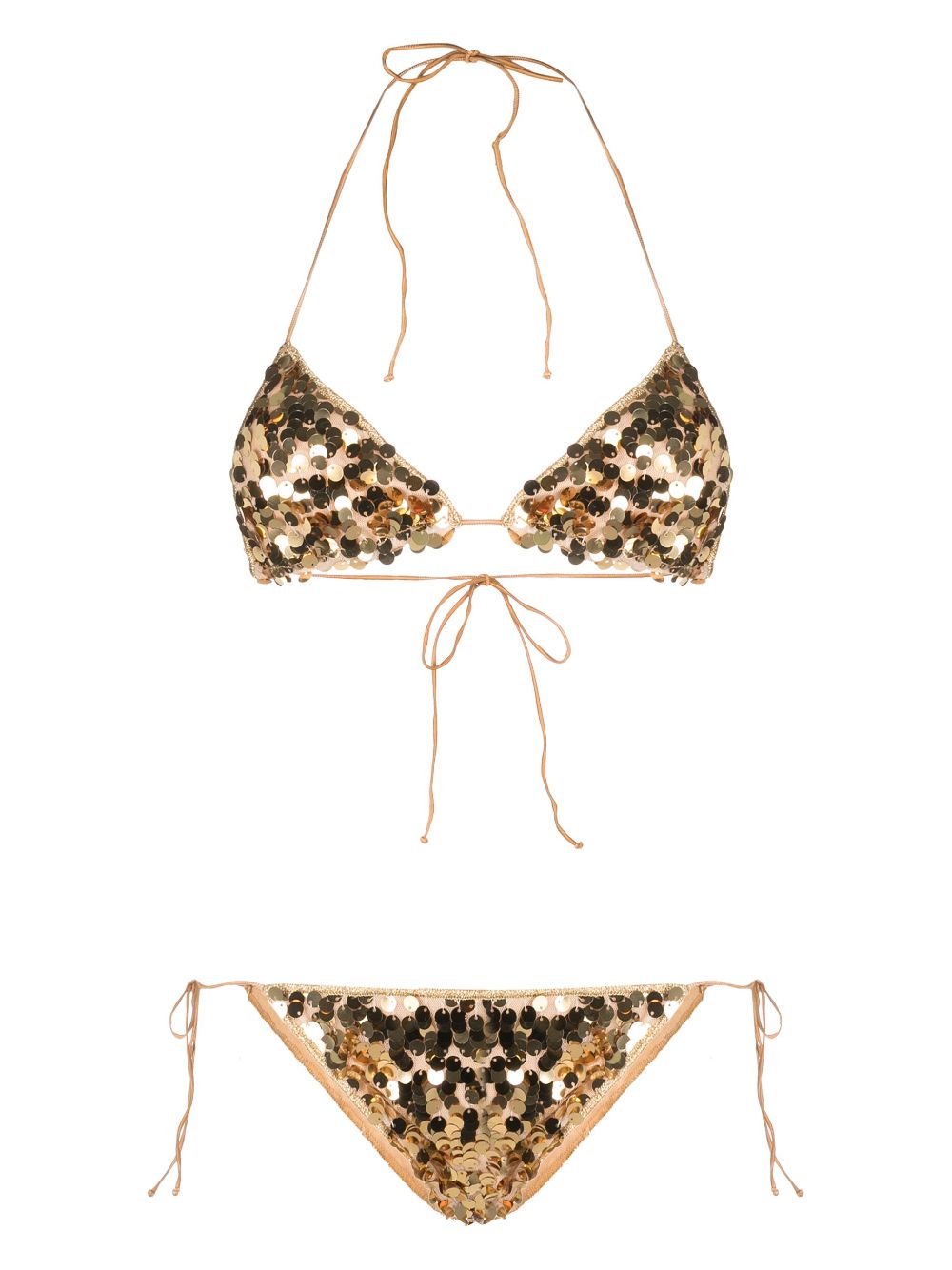 Oséree sequin-embellished Triangle Bikini Set - Farfetch